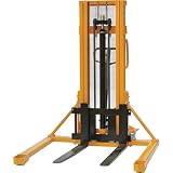Northern Industrial Tools Manual Pallet Stacker with Fixed Legs - 2200-Lb. Capacity, 98 3/8in. Max Lift