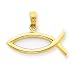 14k Ichthus Fish Pendant title=