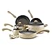 Paula Deen Signature Collection Porcelain Nonstick 15-Piece Cookware Set, Oatmeal Speckle