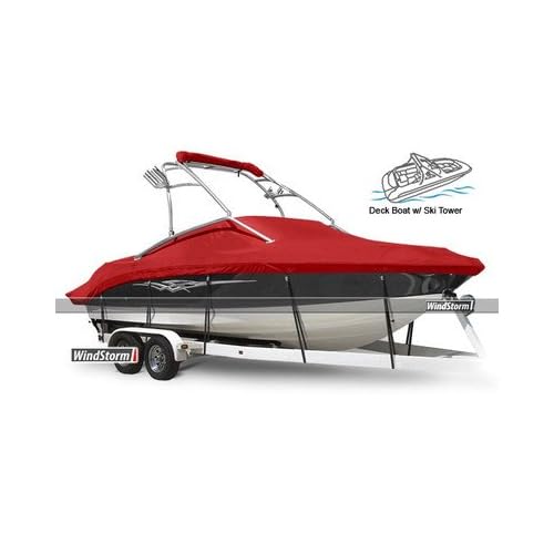 &ModifiedV Performance Deck Boat Cover Color Burgundy Centerline x