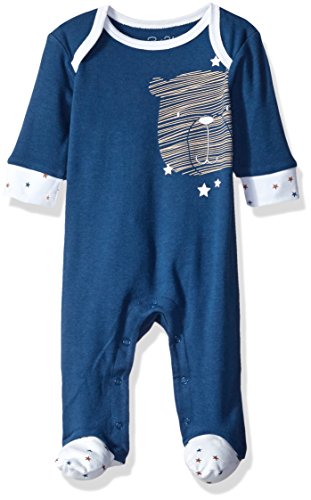 Rene Rofe Baby Boys' Lap Shoulder Coverall for, Little Bear Blue, 6-9 Months