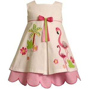 Bonnie Jean Girls 2-6x Flamingo Applique Sundress