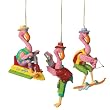 Flamingo Water Sports Ornaments Set of 3