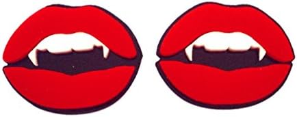 Mygoodie Jewelry Acrylic lips vampire teeth earrings