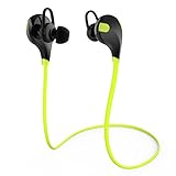 Bluetooth Headset, GreenElec Earbuds/headset/earphone,running/sports/gym with Mic, [Hands-free Calling] for iphone 6, 6 Plus, 5 5c 5s ipad, Galaxy S5 S4 S3 and Other Android Cell Phones (Black Yellow)