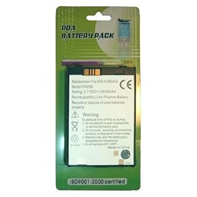 2400mAh Eurus Battery for O2 XDA III/ XDA 3, XDA IIs/ XDA 2s, T-Mobile MDA III/ MDA 3, E-Plus Qtek 9090, i-Mate PDA2K, HTC Blue Angel Pocket PC Phone, Orange SPV M2000, Siemens SX66, Dopod 700, Vodafone VPA 3 / VPA III
