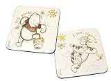 Churchill China Disney Copper Pooh Coaster 4 Pack, Giftboxed
