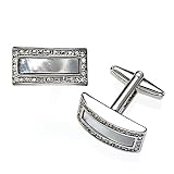 Rectangular Cufflink with Mother of Pearl