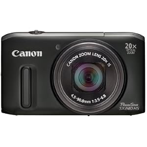 Canon PowerShot SX 240 HS Digitalkamera (12,1 Megapixel, 20-fach opt. Zoom, 7,6 cm (3 Zoll) Display, bildstabilisiert) schwarz