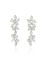 Diamond 18k White Gold Dangle Earrings