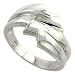 9/16 (15mm) Sterling Silver High Polished Freeform Ladies Ring