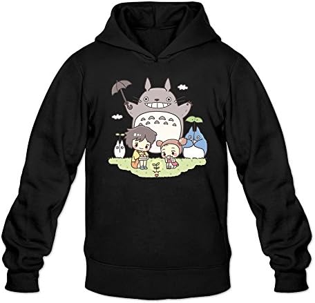 MENEO Men Studio Ghibli My Neighbor Totoro Hooded Shirt Black M