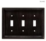 Wall Plates: Brainerd #64408 Bronze BeadTPL Switc Plate