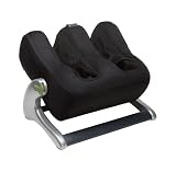 Human Touch Faux Suede Calf/Foot Massager Ottoman 3.0 - Black