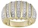 DIAMOND ACCENT 18KT OVER STERLING SILVER RING