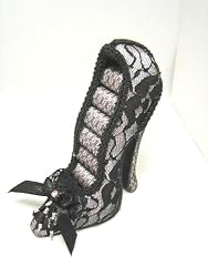 Victorian lace Shoe Ring Holder - Pink