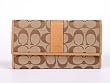 Coach Hamptons Checkbook Wallet 41878 Camel