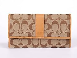 Coach Hamptons Checkbook Wallet 41878 Camel