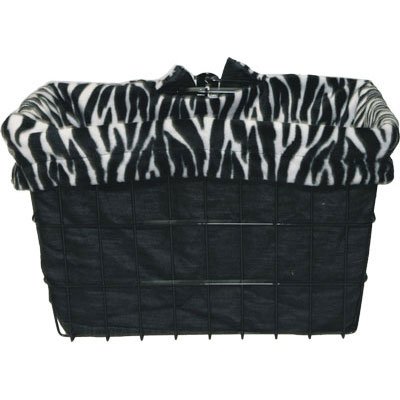 Basket Buddy Reversible Bike Basket Cover - Zebra, White