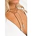 Fancymix Women's Black Lariat Suede Girl Style Chain Necklace Wrap Choker (Brown/sy)