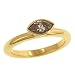 Ladies Bezel Set Cognac Marquise Diamond Ring .61cttw