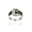 Sterling Silver Black Diamond Accent Belt Buckle Ring
