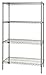 Quantum Storage Systems WR86-2460C Starter Kit for 86" High 4-Tier Wire Shelving Unit, Chrome Finish, 24" Width x 60" Length x 86" Height
