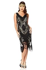 Plus Size Polyamide/Tulle Sleeveless Sequined Beaded Vintage Above the Knee  Dress