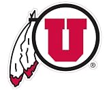 Utah Runnin Utes Team Auto Window Decal (12 x 10 -inch)