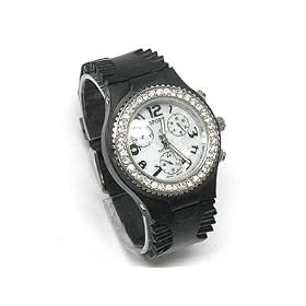 Black Deco Crystal Sports Women's Watch Jewelry