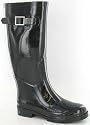 Shiny Black Diamante Funky Wellies / Wellingtons