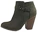 Soda Women's House Buckle Accent Stacked Chunky Heel Ankle Bootie