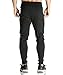 Ouber Men's Fitted Shorts Bodybuilding Workout Gym Running Jogger Pants (L, Black A)