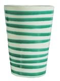 Gmundner Keramik 0100BSTR08 Trinkbecher, H&ouml;he 11 cm gr&uuml;ngeflammt
