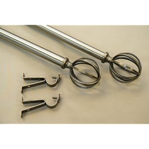 NEW Decorative Curtain Rod #62, 28-48 inch, Antique Brass by Drapery Hardware