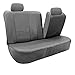 FH Group FH-PU002-1114 Full Set Classic Exquisite Leather Car Seat Covers, Airbag Compatible and Split Bench, Solid Gray Color- Fit Most Car, Truck, SUV, or Van