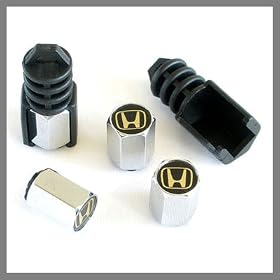 Honda Gold Color Logo Anti Theft Tire Stem Valve Caps