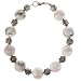 Handmade Howlite Bracelet With Silver Floral Beads