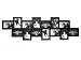 Photo frame 14 in 1 black