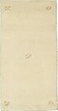 2'4 x 4'6 Beige Hand Knotted Wool Gabbeh Rug