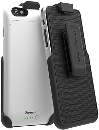 (Apple MFI Certified) iPhone 6 / 6S Battery Charging Case &amp; Clip - Satin White (By PowerSuit®)