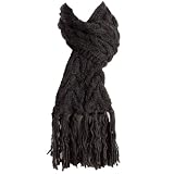 Miso Cable Scarf - Dark grey - Womens