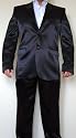 Herren Anzug Schwarz tailliert Herrenanzug Sakko mit Hose Hochzeitsanzug