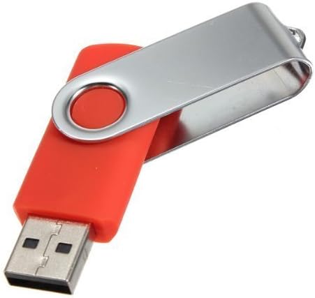 SELCOA 1GB Silver USB 2.0 Flash Drive Swivel Design (Dark Red)