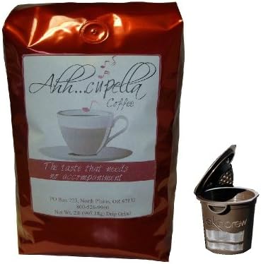 Ekobrew Refillable K-cup Filter for Keurig with Your Choice of 2lb Gourmet Coffee (Sweet Espresso 32oz. Gourmet Coffee)