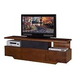 Furnitech 62 inch Sleek Contemporary Console in Exotic Imbuia Wood (Brazilian Walnut)