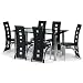 Glass Dining Room Table - Brescia Black Glass Dining Table