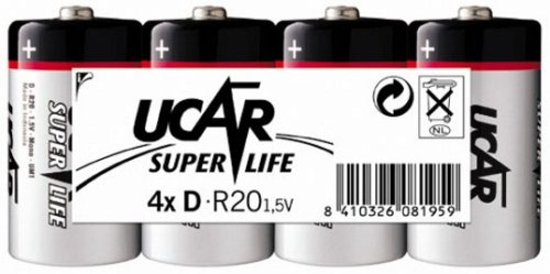 Ucar Super Life Batterie D Mono 4er Pack