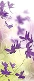 IMAGE OF Deco Home - Decorative Room Divider, Purple Blossoms, 3-Feet 3-Inch by 7-Feet 10-Inch