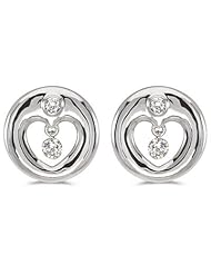 14K White Gold Diamond Dashing Diamonds Earrings